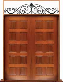 10 panel: door in frame