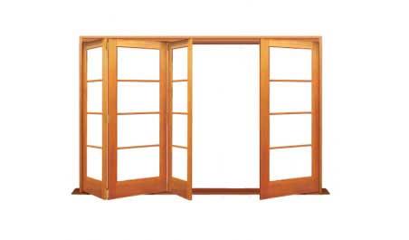 4 light: four door bifold - 3 one way + 1 flapper