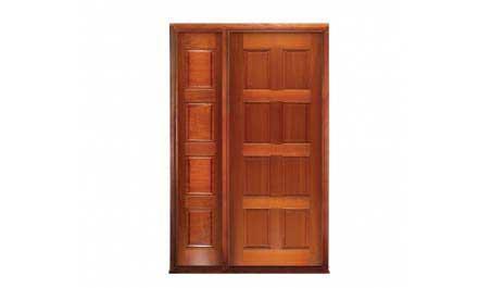 8 panel: single door + sidelight on left