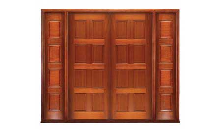 8 panel: double door +  two sidelights