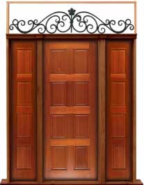 8 panel: double door