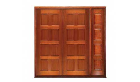 8 panel: double door + sidelight on right