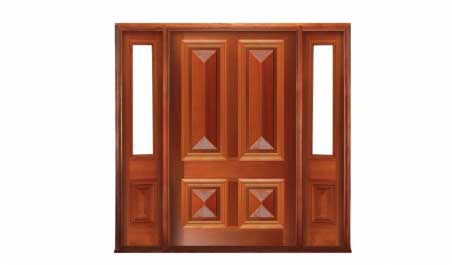 cricket bat pivot: single door +  two sidelights