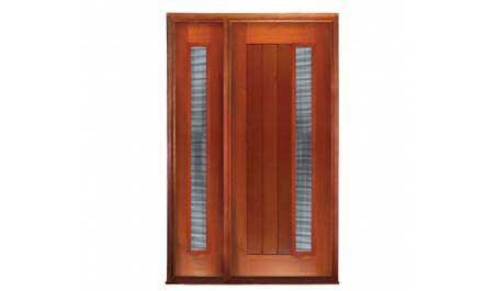 vertical plank with "safebreeze" ventilation: single door + sidelight on left