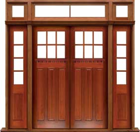 ashgrove: double door +  two sidelights
