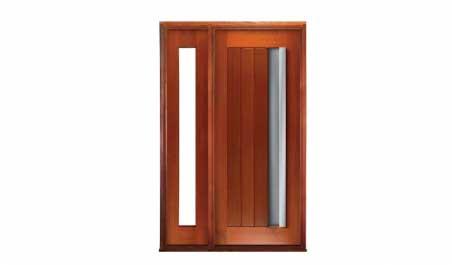 bauhaus: single door + sidelight on left