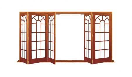 conservatory: five door bifold - 3 one way 2  the other