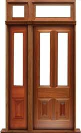 glazed cricket bat: double door +  two sidelights