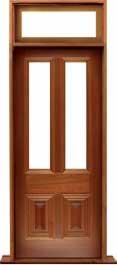 glazed cricket bat: double door +  two sidelights