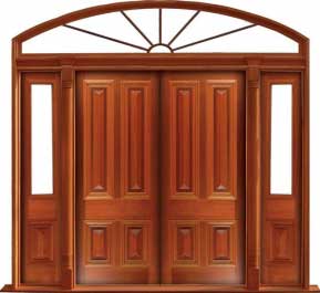 cricket bat: double door +  two sidelights