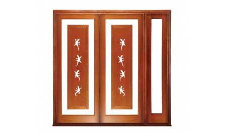gecko: double door + sidelight on right