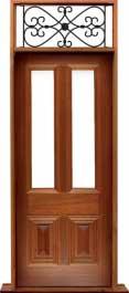 glazed cricket bat: double door +  two sidelights