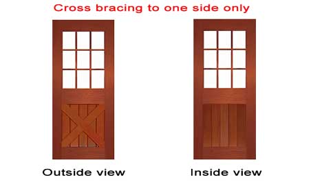 hampton cross brace 9 light: door only