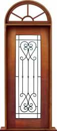 iron grille: double door + sidelight on left