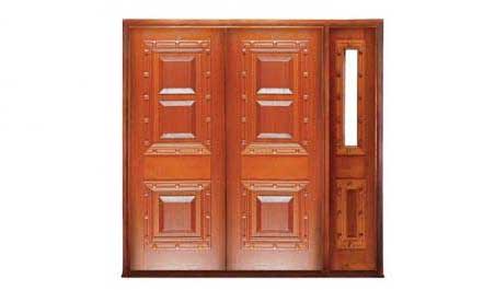mediterranean: double door + sidelight on right