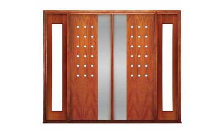 portside: double door +  two sidelights