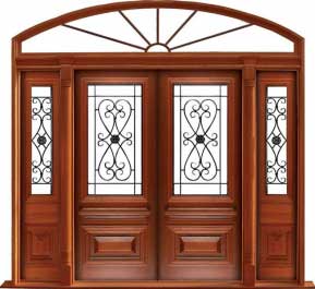 sovereign iron: single door +  two sidelights