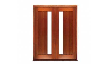 vertical plank glazed: double door