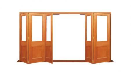 victorian single light: five door bifold - 3 one way 2  the other
